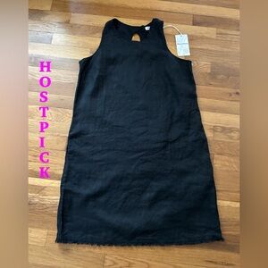 HP! Tommy Bahama-NWT— Lovely Linen lined dress pockets-raw edge-